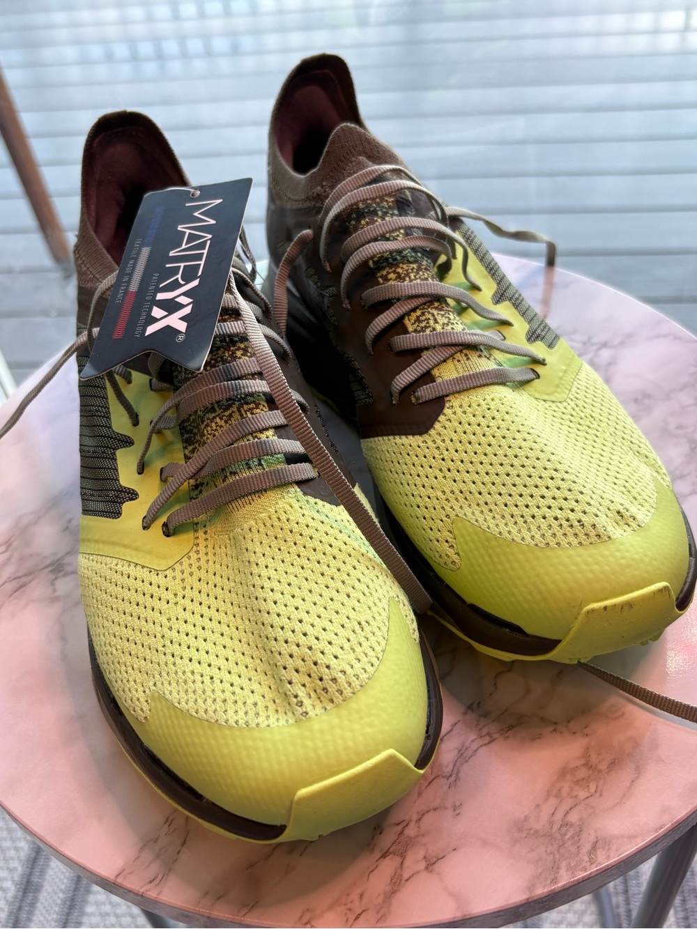 North Face Matrix Men's Lightweight Running Shoes in Yellow and Brown